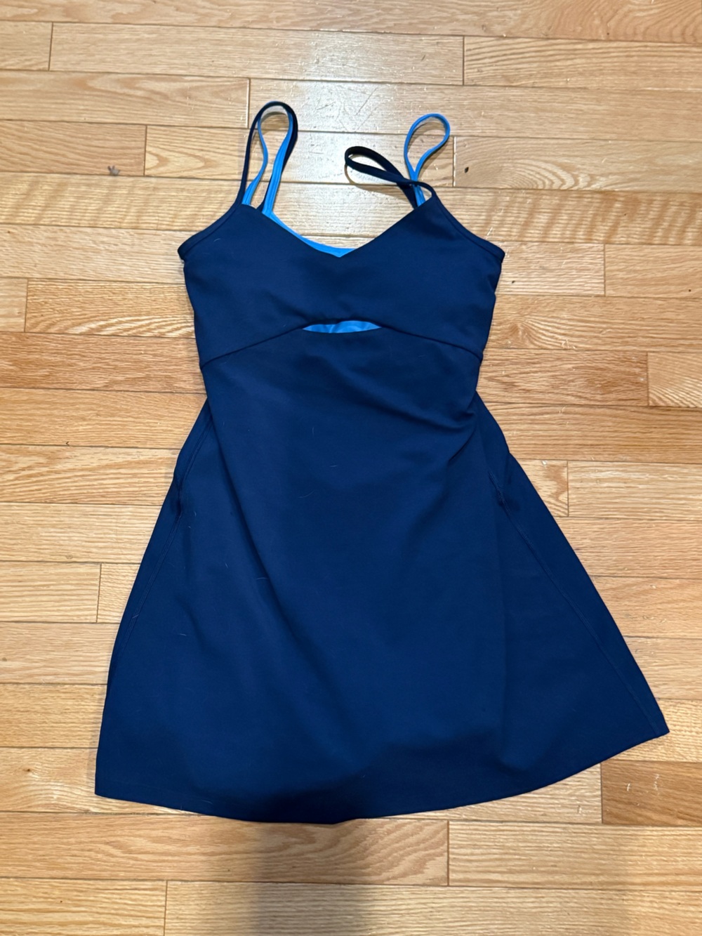 lululemon athletica Navy Mini Dress with Light Blue Lining